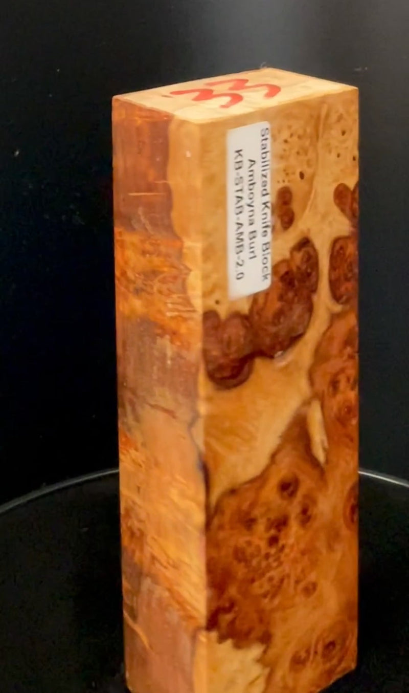 Stabilized Amboyna Burl