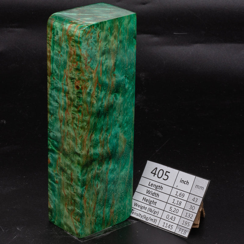 LIGHTER GREEN KARELIAN BIRCH by Oleg (Knife-Wood)