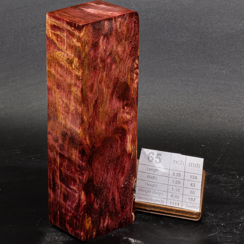 RED KARELIAN BIRCH by Oleg (Knife-Wood)