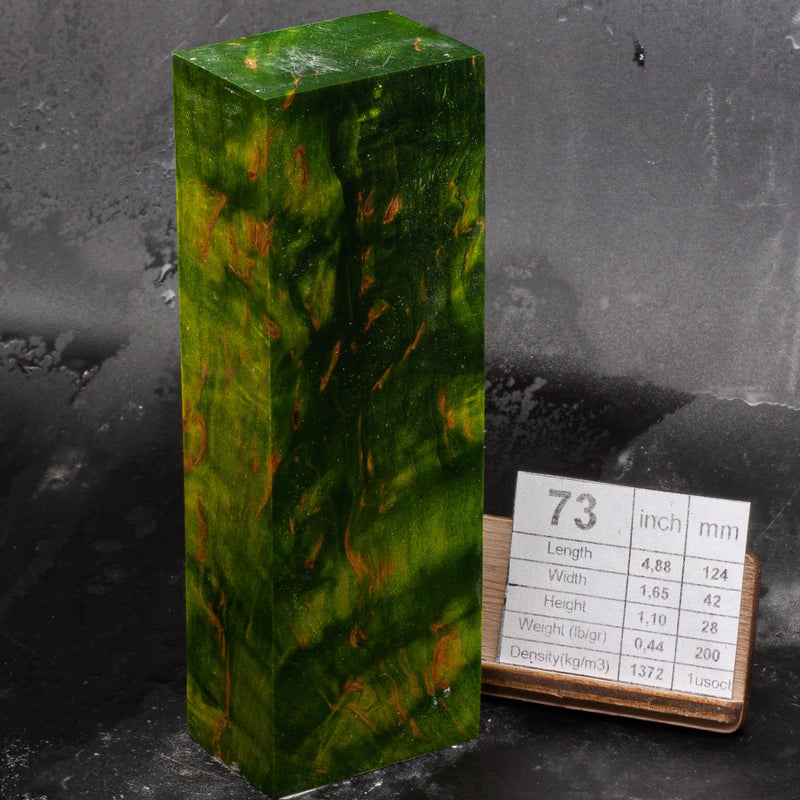 LIGHTER GREEN KARELIAN BIRCH by Oleg (Knife-Wood)