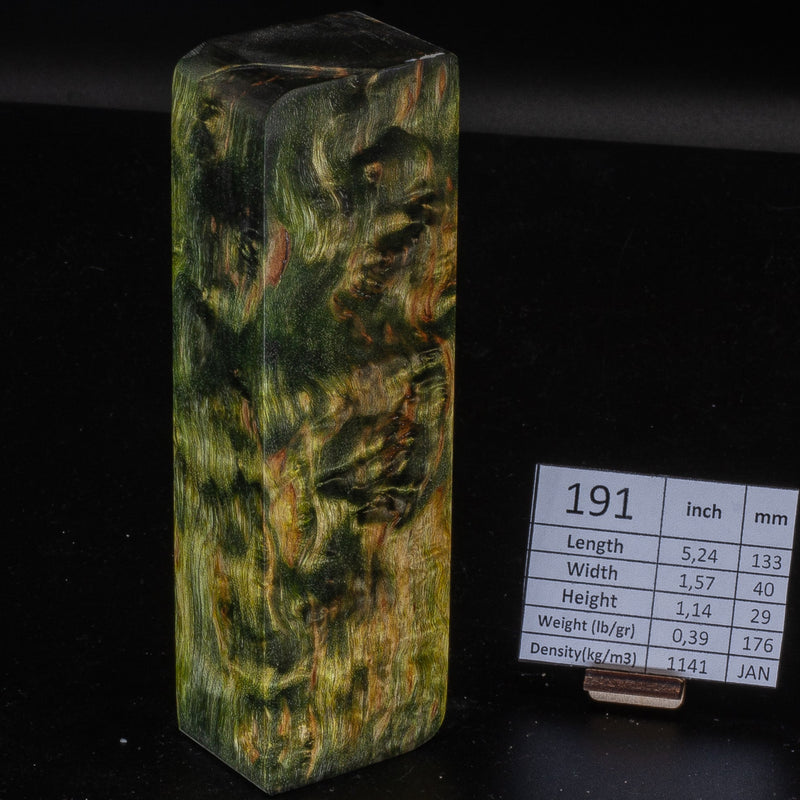 LIGHTER GREEN KARELIAN BIRCH by Oleg (Knife-Wood)