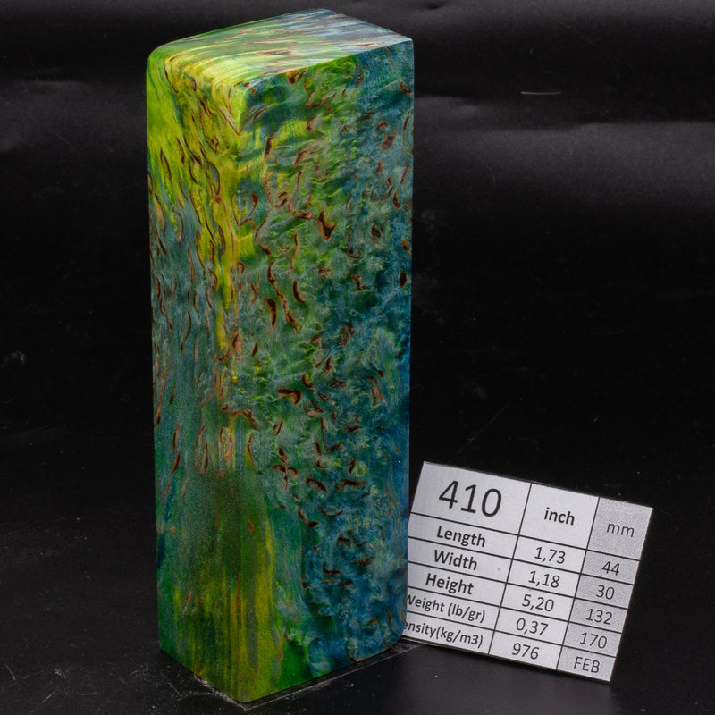 LIGHTER GREEN KARELIAN BIRCH by Oleg (Knife-Wood)