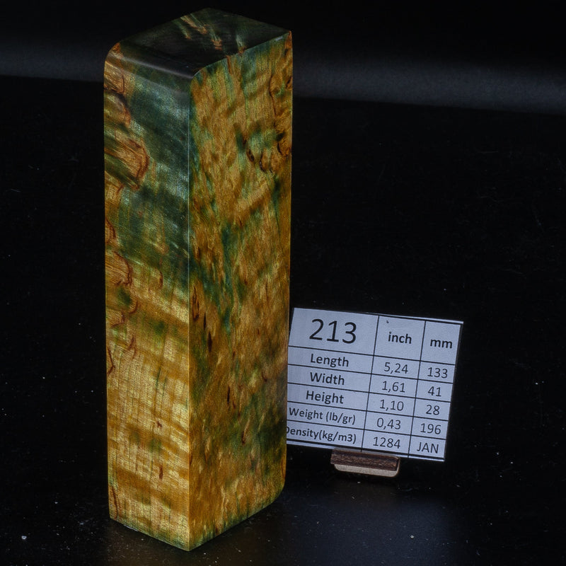 LIGHTER GREEN KARELIAN BIRCH by Oleg (Knife-Wood)