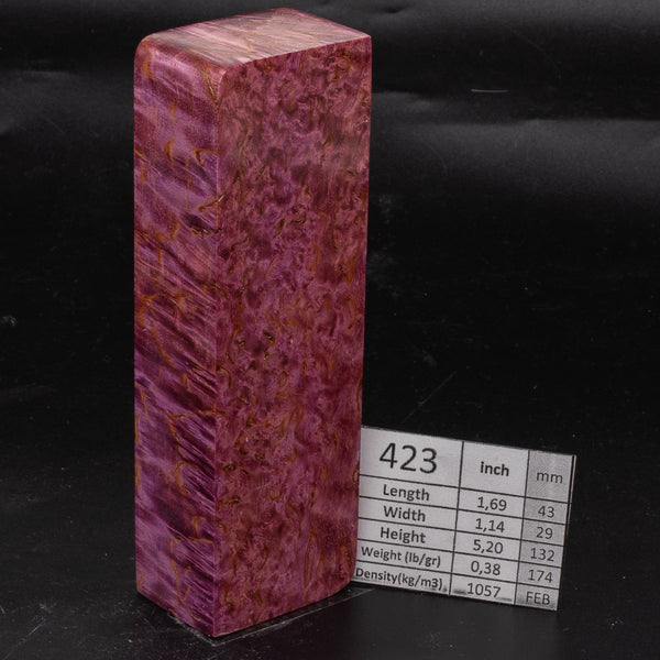 PURPLE AND PINK KARELIAN BIRCH by Oleg (Knife-Wood)