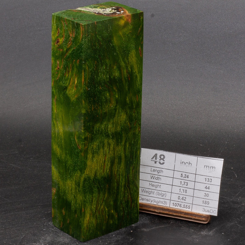 GREEN KARELIAN BIRCH by Oleg (Knife-Wood)