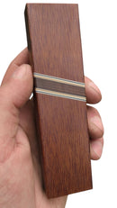 SHARKY Crosscut Micarta with a Vintage Paper Micarta Spacer Scales