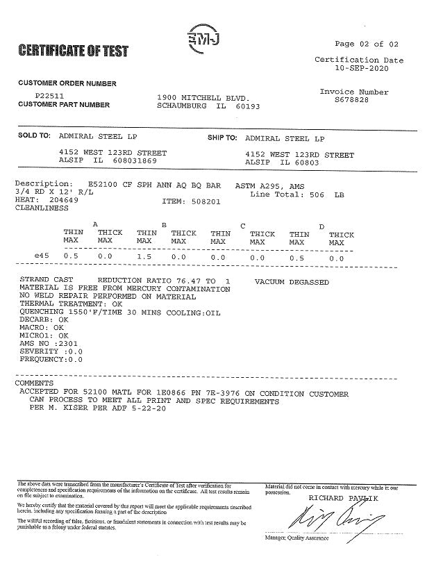 52100 .75 round stock