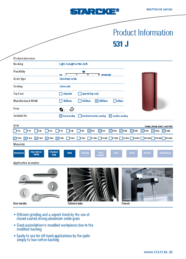 Starcke 541JF AO material (2x72”)