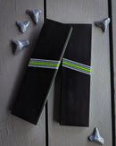 SHARKY Black Paper Micarta with a Silver Carbon Fiber and G10 Spacer Scales