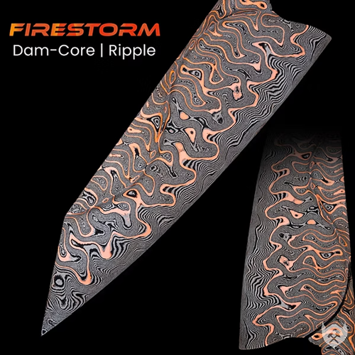 Baker Forge & Tool - FireStorm - Ripple (Damascus Core)