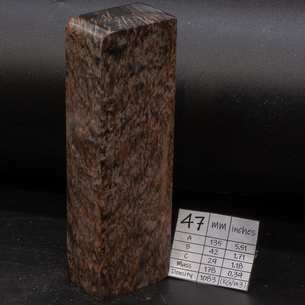 DARK TONES KARELIAN BIRCH by Oleg (Knife-Wood)