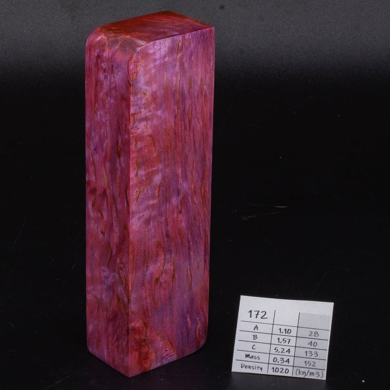 PURPLE AND PINK KARELIAN BIRCH by Oleg (Knife-Wood)