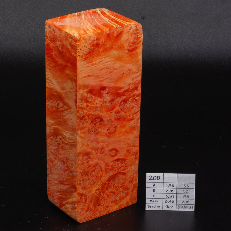 ORANGE MAPLE BURLS by Oleg (Knife-Wood)