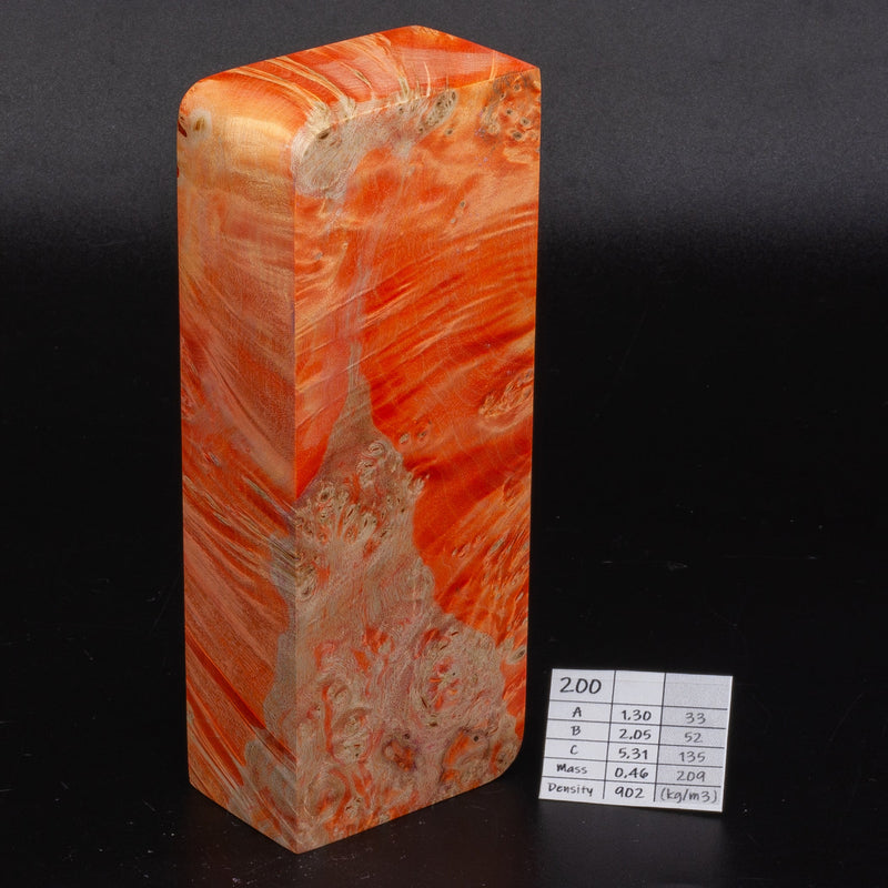 ORANGE MAPLE BURLS by Oleg (Knife-Wood)