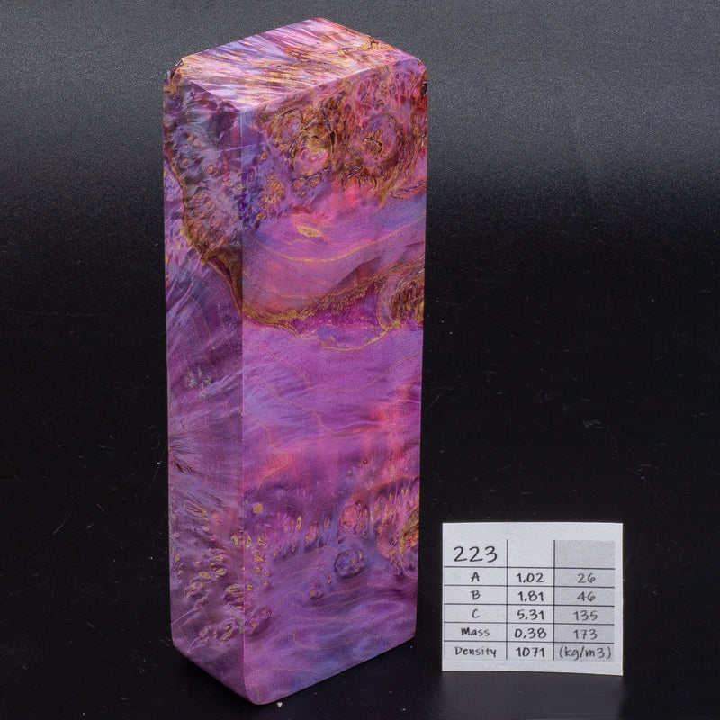 PURPLE-PINK MAPLE BURLS by Oleg (Knife-Wood)