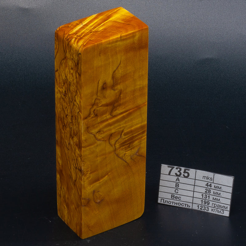 Yellow KARELIAN BIRCH by Oleg (Knife-Wood)