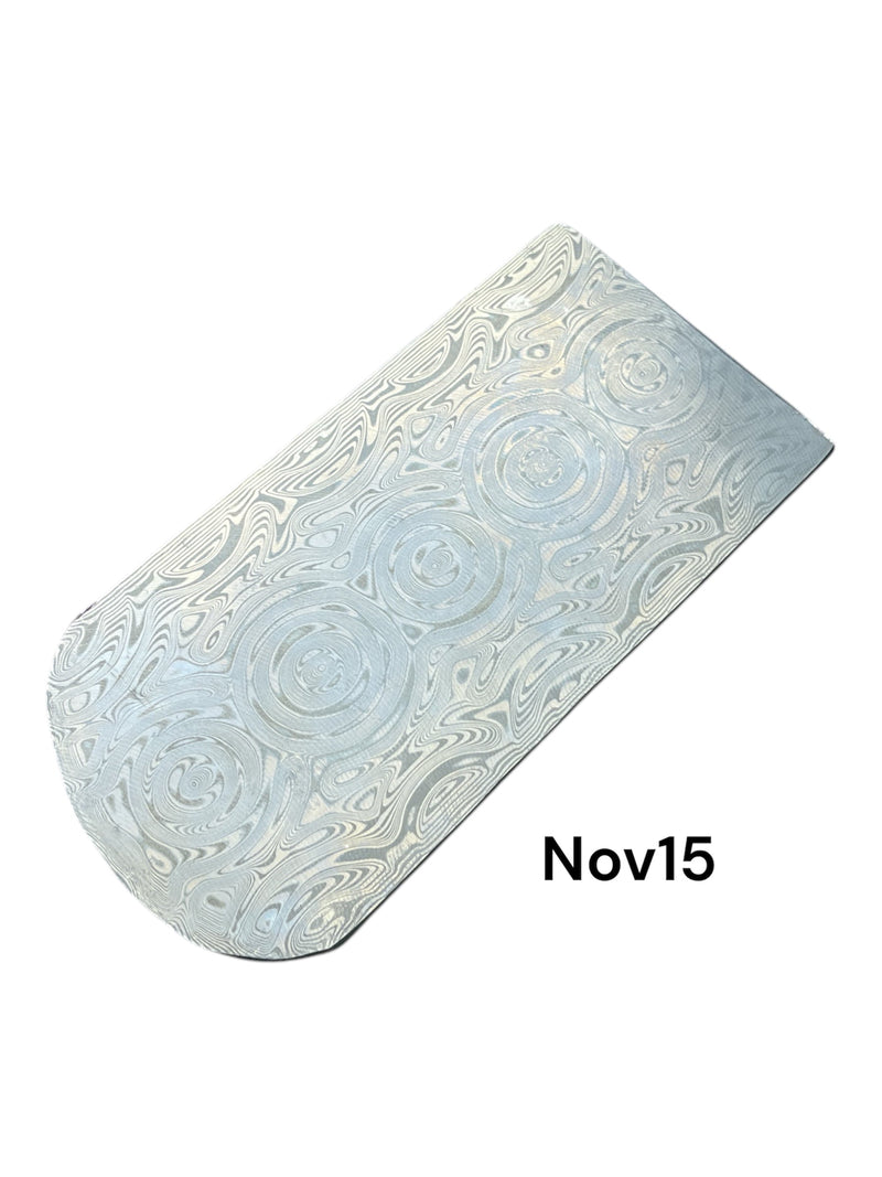 Damasteel® DS93X™ Martensitic Damascus Patterned Steel (Cut Offs) Grosserosen™ 6.25" x 3.60" x 0.10"