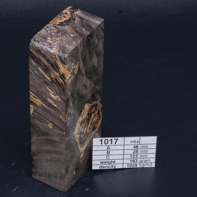 BLACK Maple Burl by Oleg (Knife-Wood) Black Maple Burl 1017