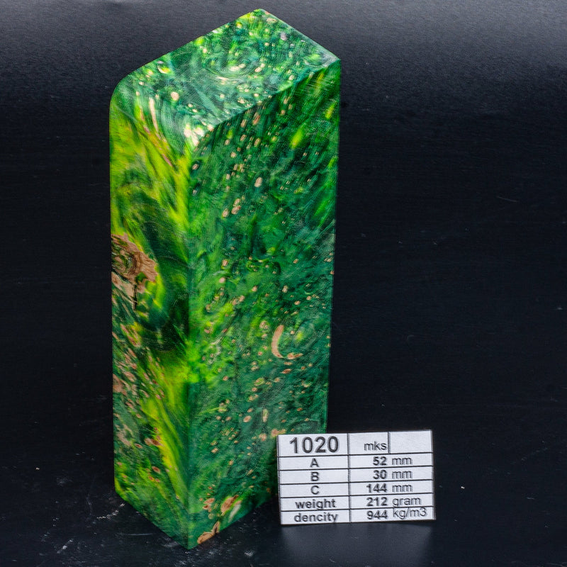 GREEN MAPLE BURLS by Oleg (Knife-Wood) Green - 1020