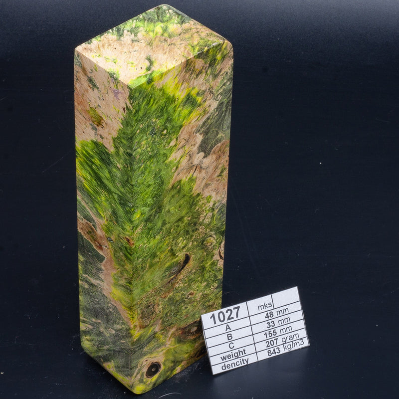 GREEN MAPLE BURLS by Oleg (Knife-Wood) Green - 1027