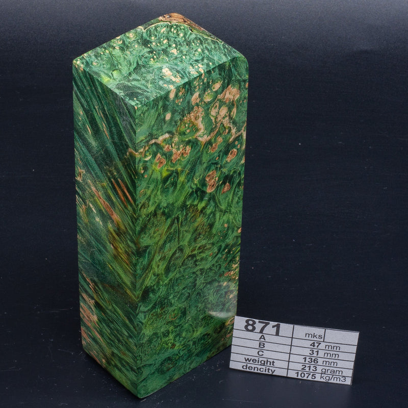 GREEN MAPLE BURLS by Oleg (Knife-Wood) Green - 871