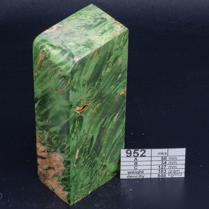 GREEN MAPLE BURLS by Oleg (Knife-Wood) Green - 952