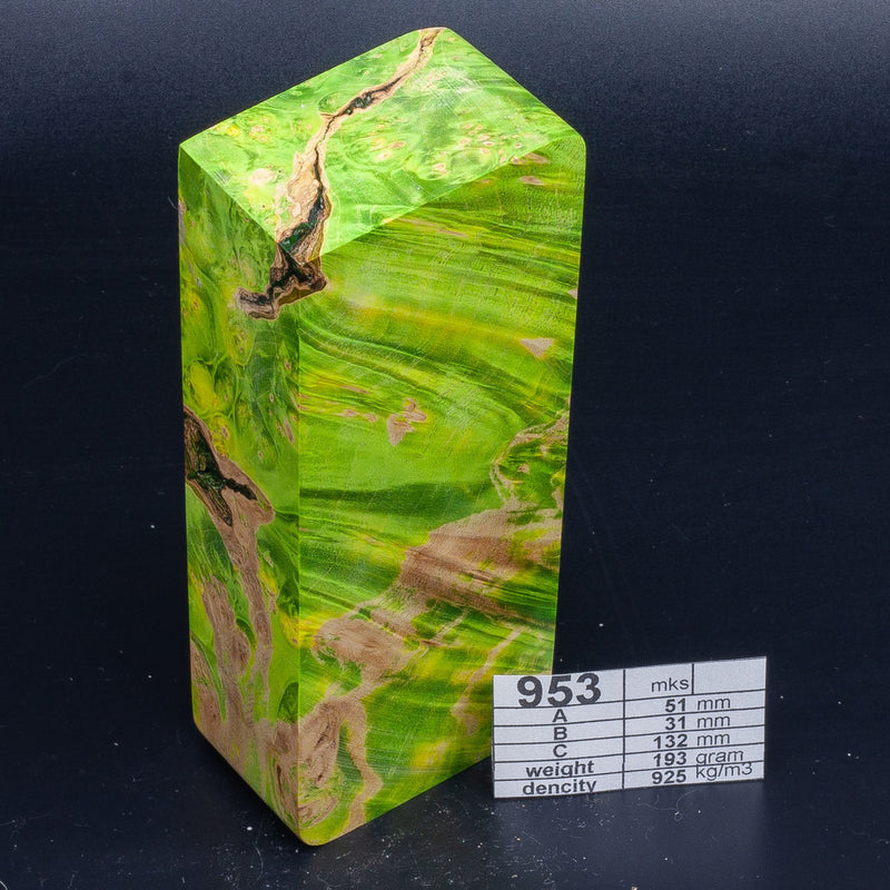 GREEN MAPLE BURLS by Oleg (Knife-Wood) Green - 953