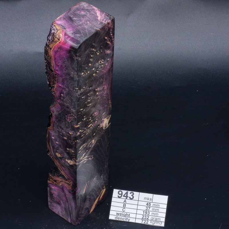 PURPLE-PINK MAPLE BURLS by Oleg (Knife-Wood) Purple Black MAPLE BURLS 943