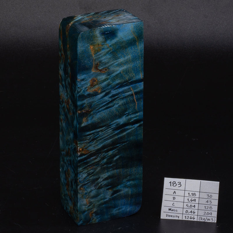 BLUE KARELIAN BIRCH by Oleg (Knife-Wood)