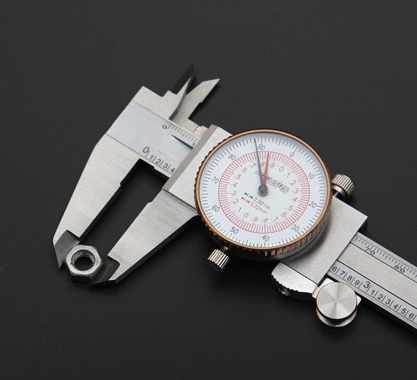 Dual Needle Precision Inch/Metric Dial Caliper, Stainless Steel 6"