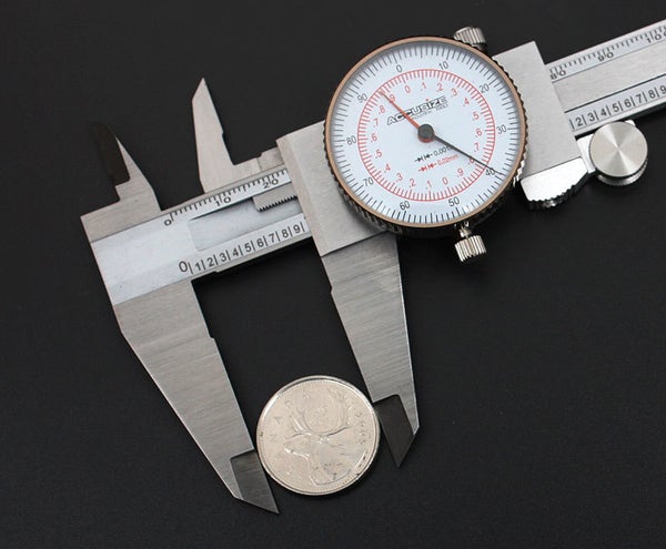 Dual Needle Precision Inch/Metric Dial Caliper, Stainless Steel 6"