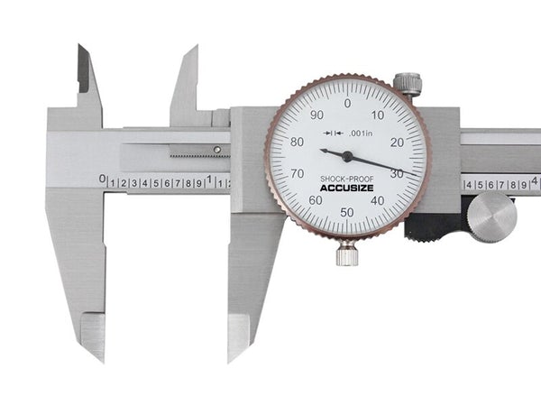 Dial Caliper, Stainless Steel, 4 Inch.